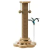 Fabricante al por mayor de madera sólida turntable cat toy sisal post garra grinder resistente al desgaste no es fácil de perder chips productos para mascotas Item Picture